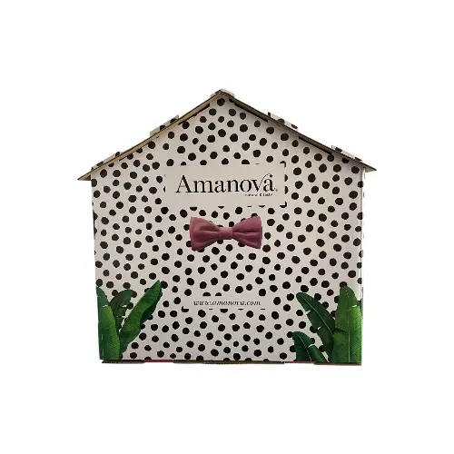 Casa rosa de caja para gato Amanova a.webp