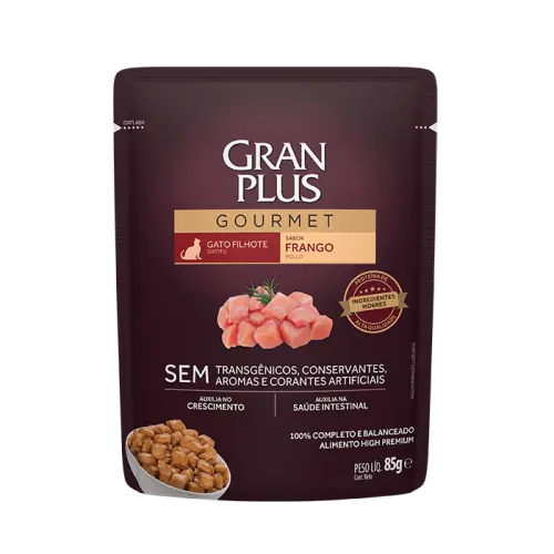 Gran plus gourmet sache gato filhote pollo 85 gr