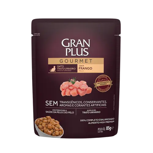Gran plus gourmet sache gato tracto urinario pollo 85 gr