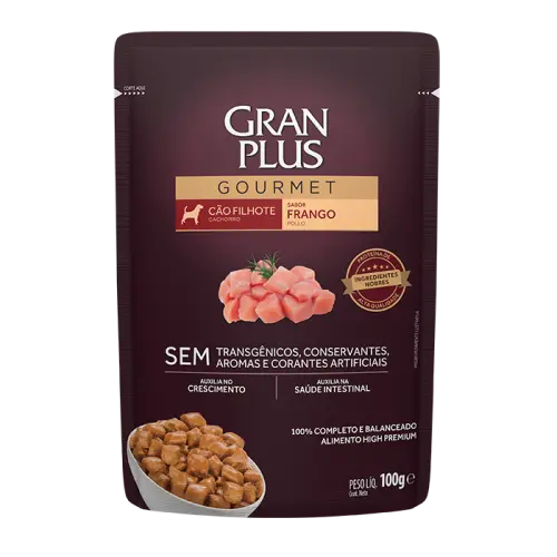 Gran plus gourmet sache perro filhote pollo 100 gr