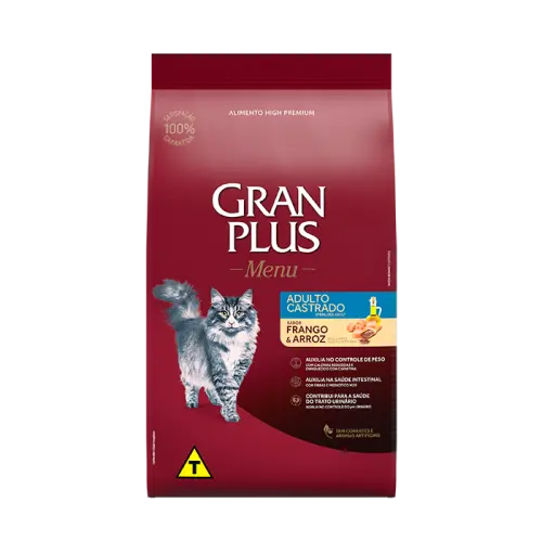 Gran plus menu gato adulto castrado pollo y arroz
