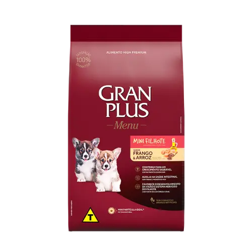 Gran plus menu perro filhote mini pollo y arroz