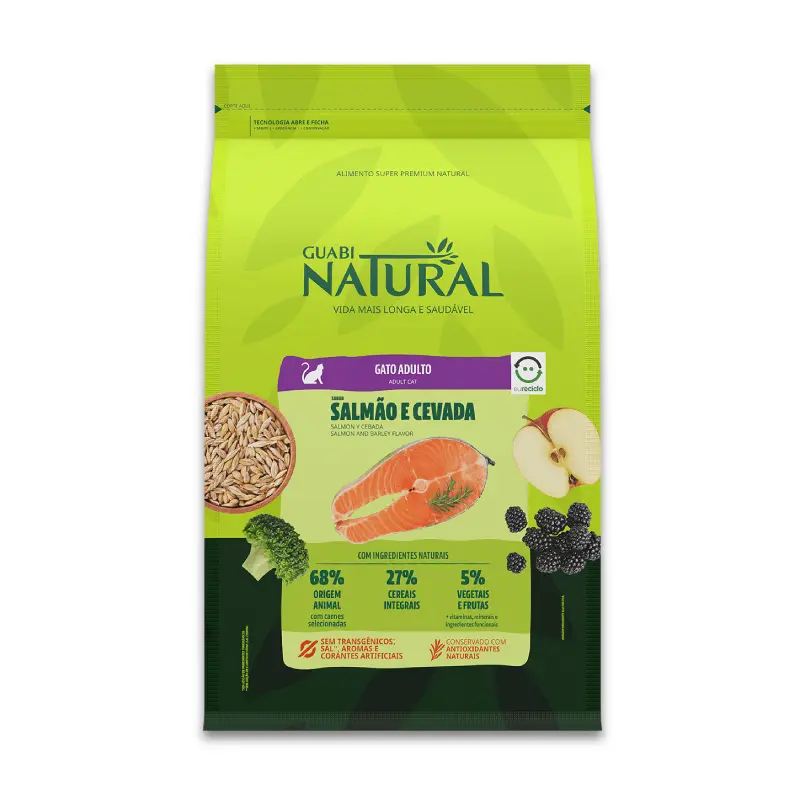 Guabi natural gato adulto salmon con cebada