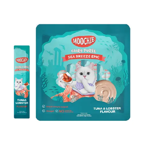 Moochie gato lickable atun con camarones