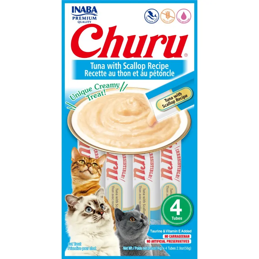 Churu gato sabor atun con ostiones 60 gr