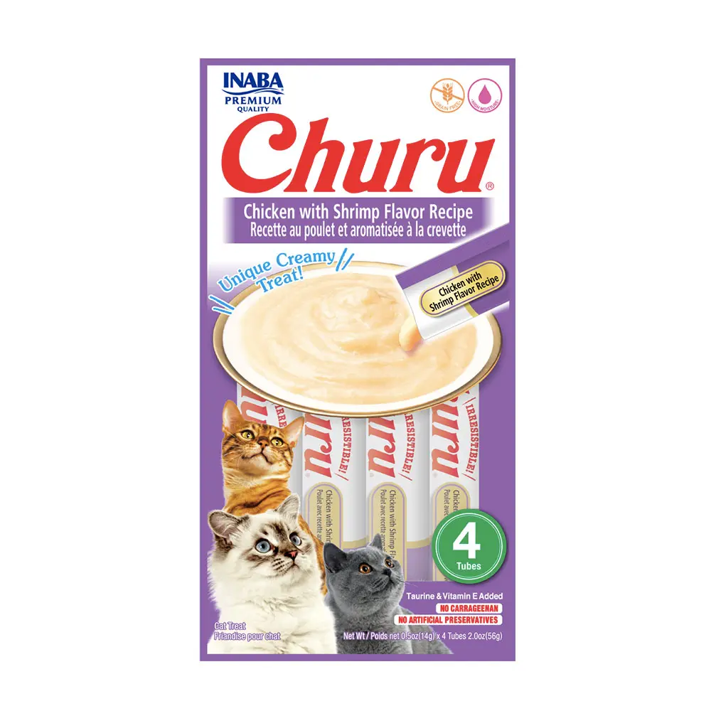Churu gato sabor pollo con camarones 60 gr