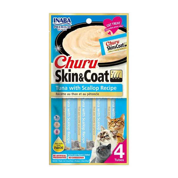 Churu gato skinycoat atun con ostiones 60 gr