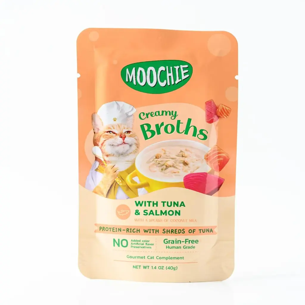 Moochie gato creamy broths atun con salmon 40 gr