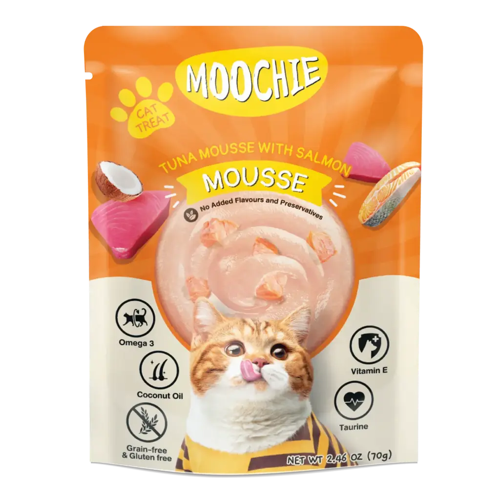 Moochie mousse gato benefits - atun con salmon 70 gr