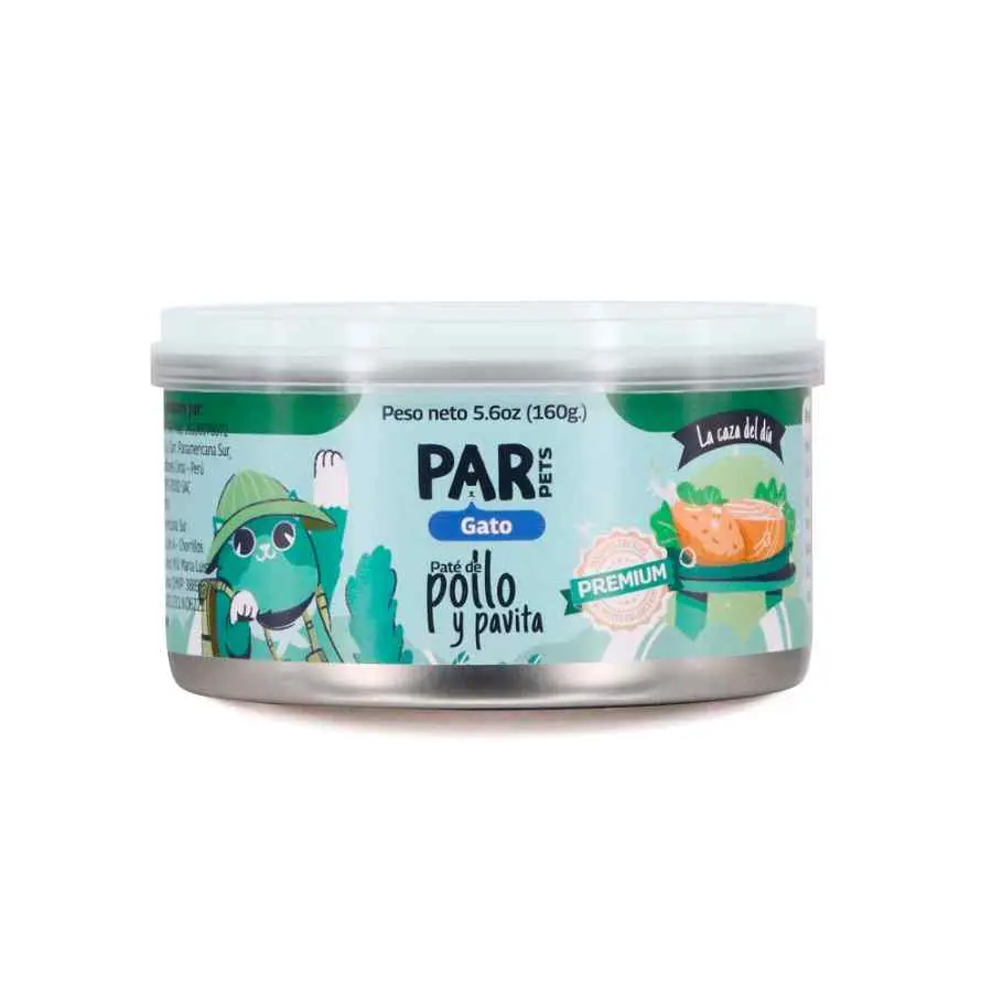 Par pets gato pate de pollo y pavita 160 gr