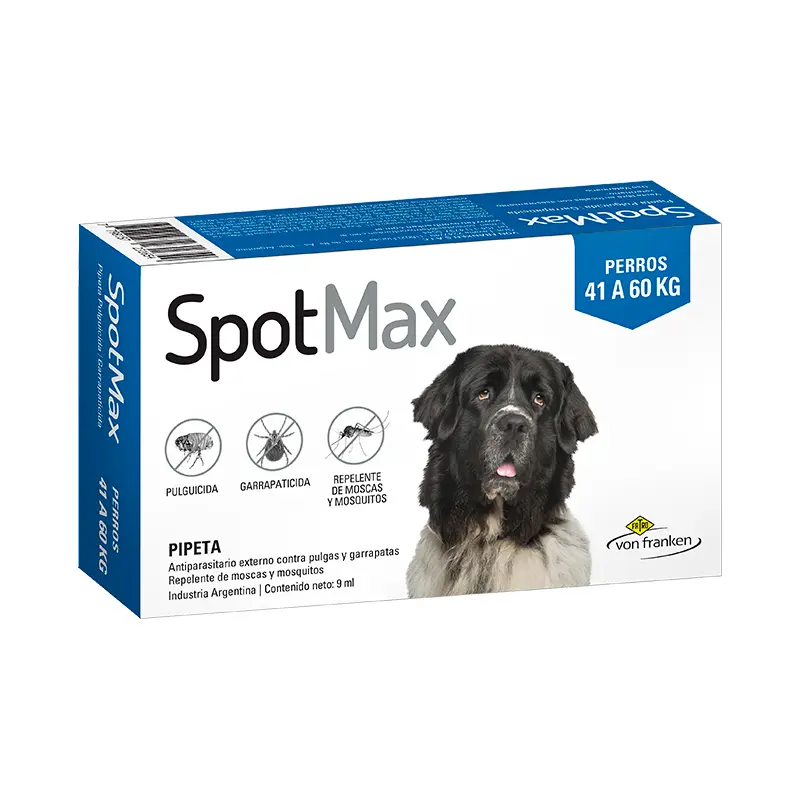 Spot max desparacitante externo perro 41 kg a 60 kg