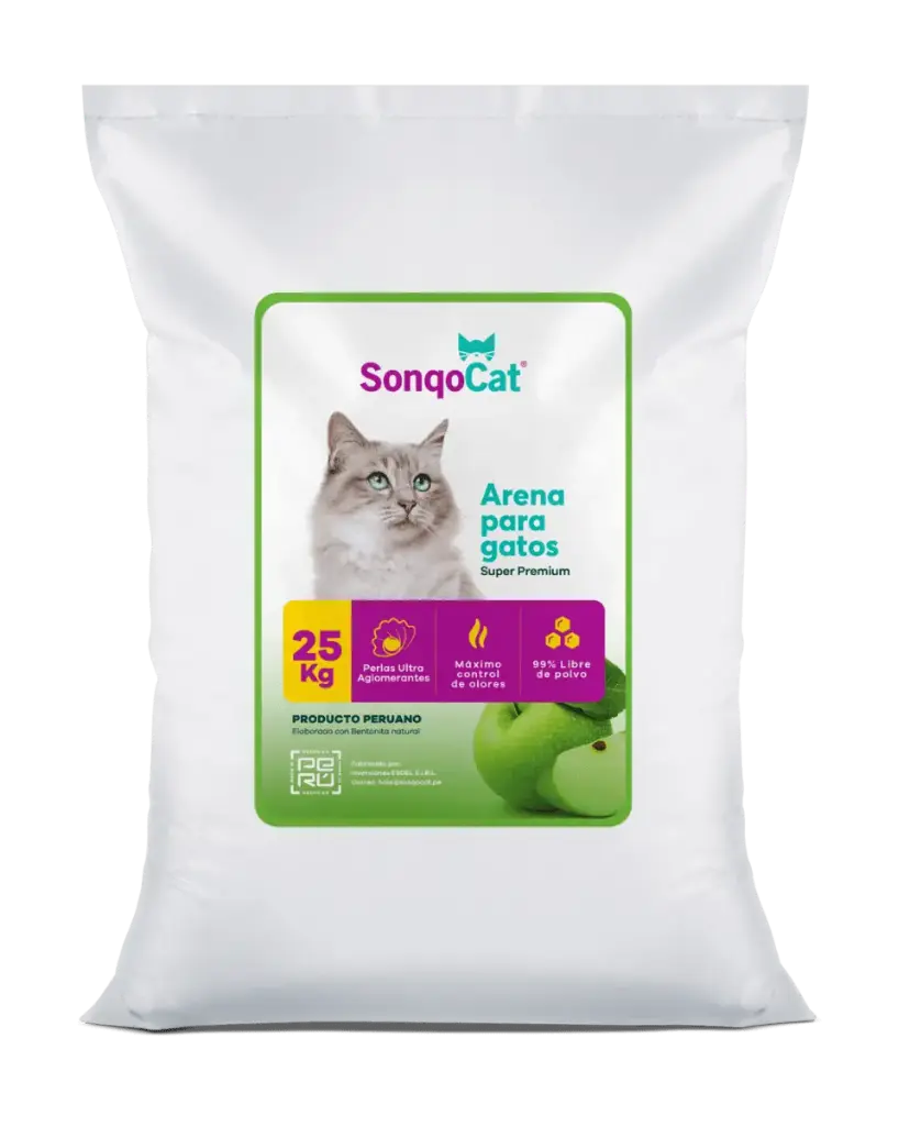 Sonqocat arena para gatos premiun con aroma manzana