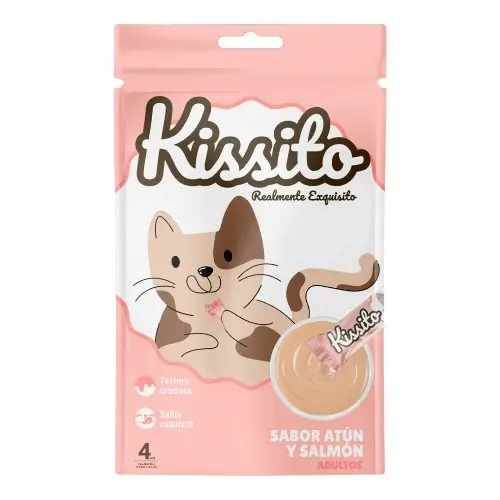 Kissito cremosito gato sabor atun y salmon 56 gr