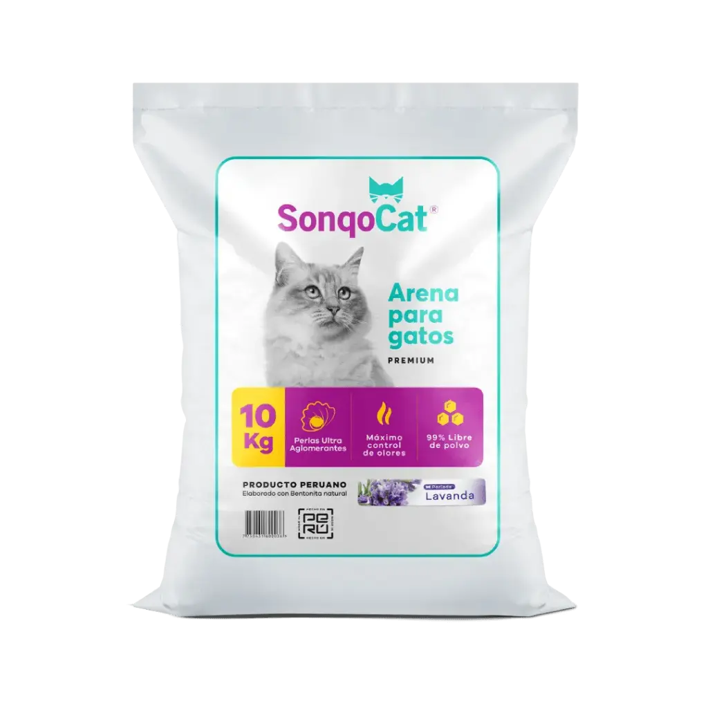 Sonqocat arena para gatos premiun con aroma bebe