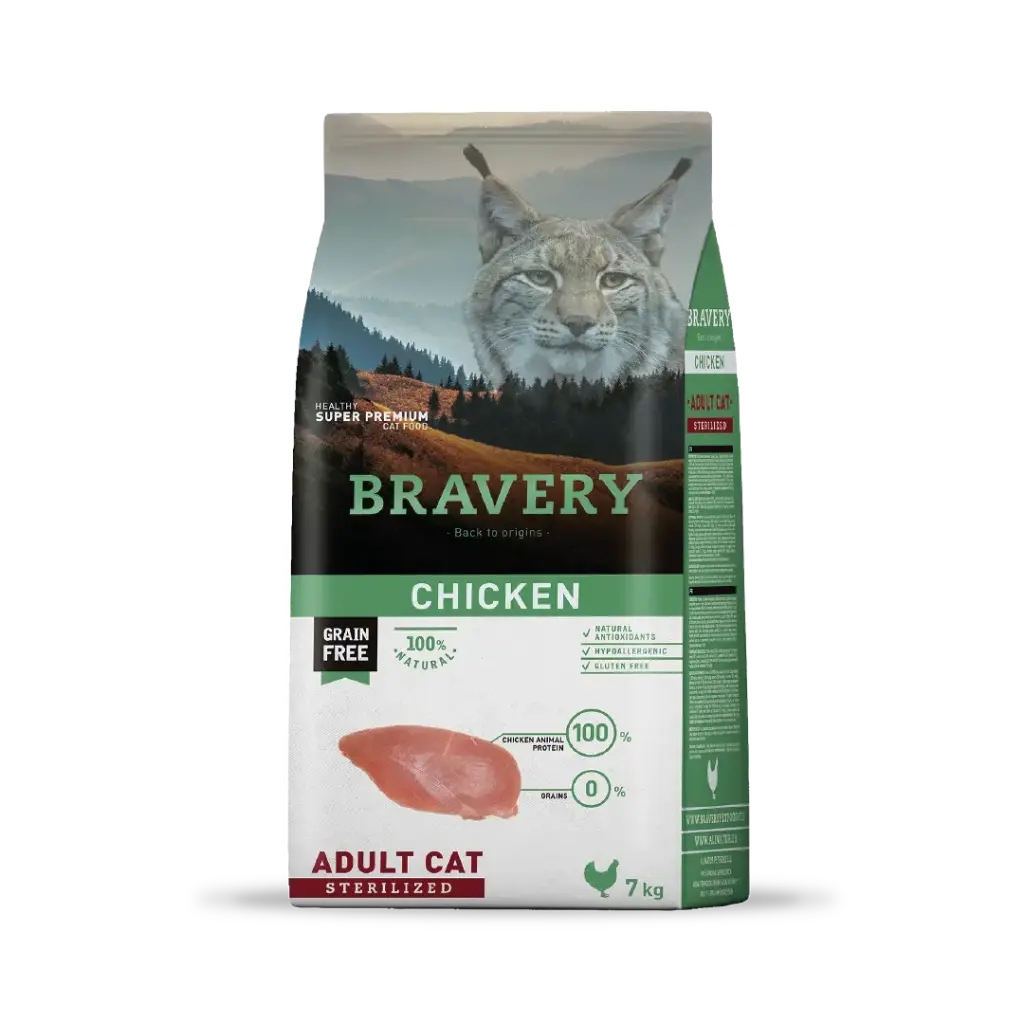 Bravery chicken adult cat sterilized