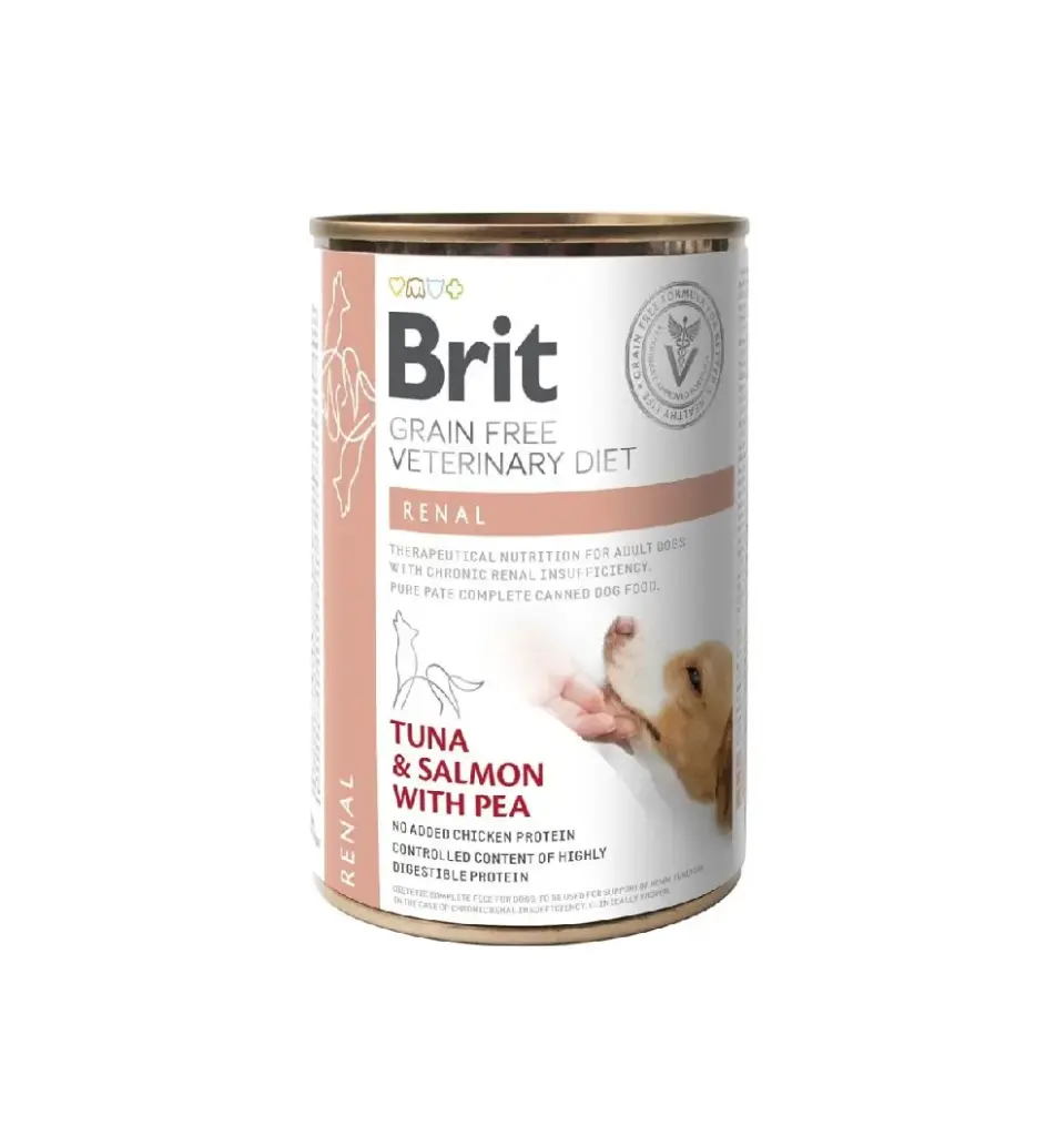 Brit gf vet diets dog can renal pate 400 gr