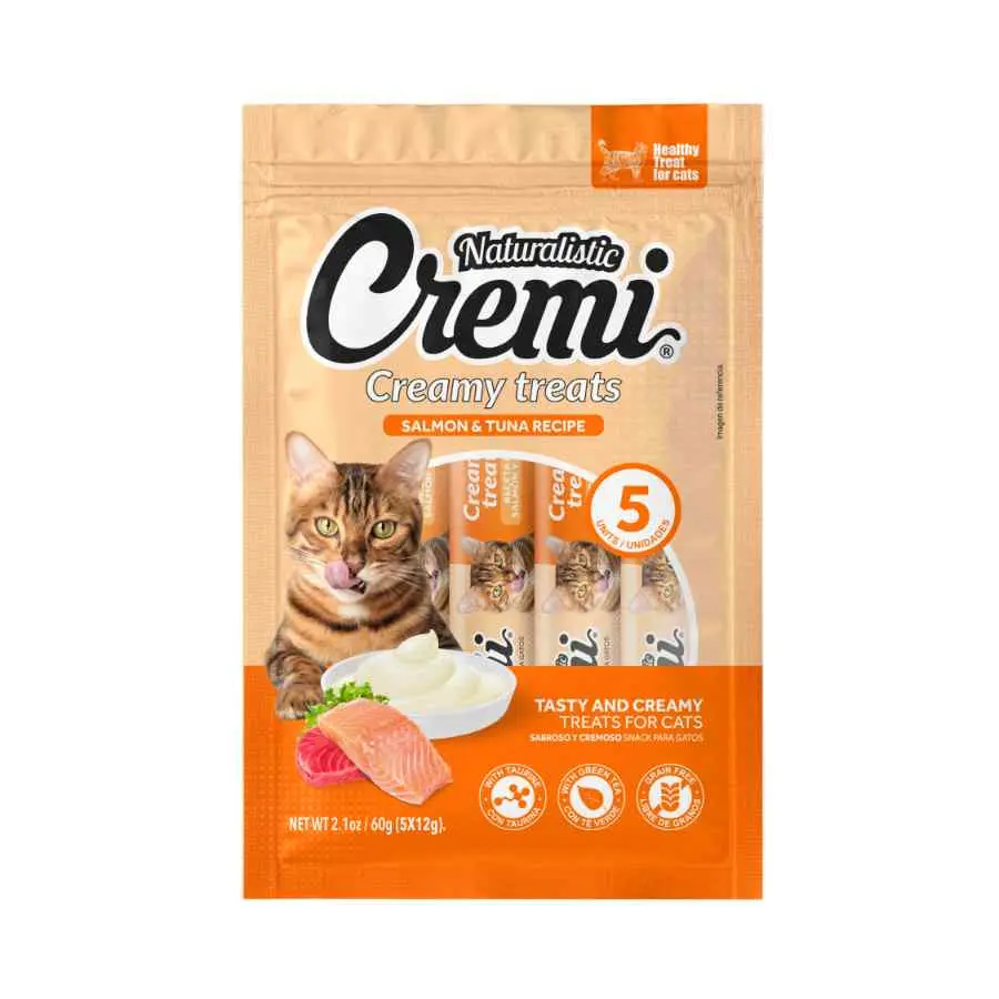 Cremi creamy treats receta de salmon y atun 60 gr