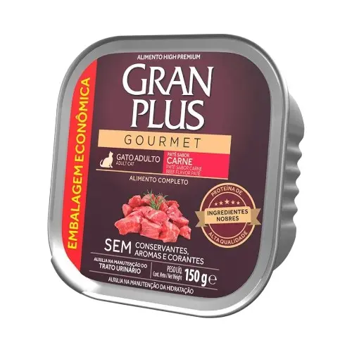 Gran plus gourmet pate gato adulto carne 150 gr edicion limitada