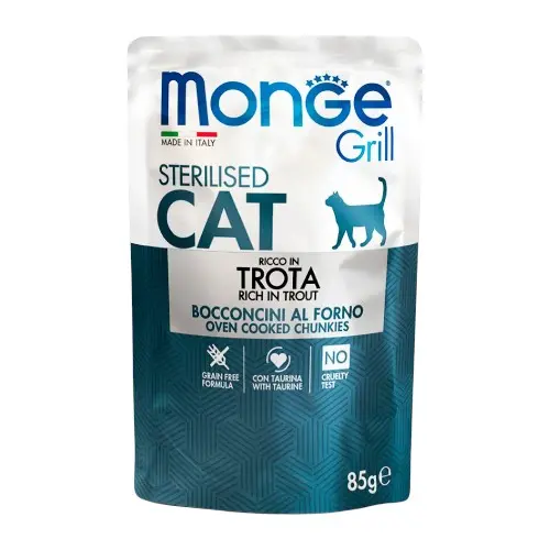 Monge feline grill sterilised trucha 85 gr