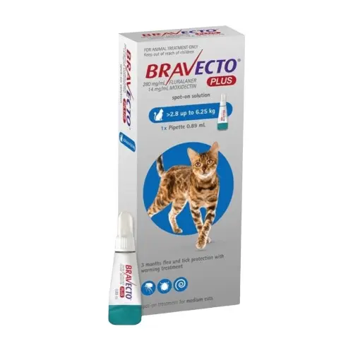 Bravecto Plus 250mg 2.8kg 6.25kg