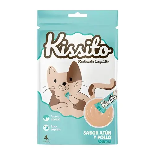 Kissito cremosito gato sabor atun y pollo 56 gr
