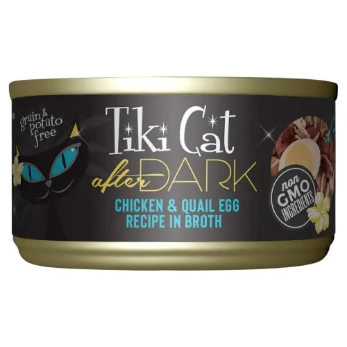 Tiki Cat after dark chicken & quail egg recipe in broth 80 gr