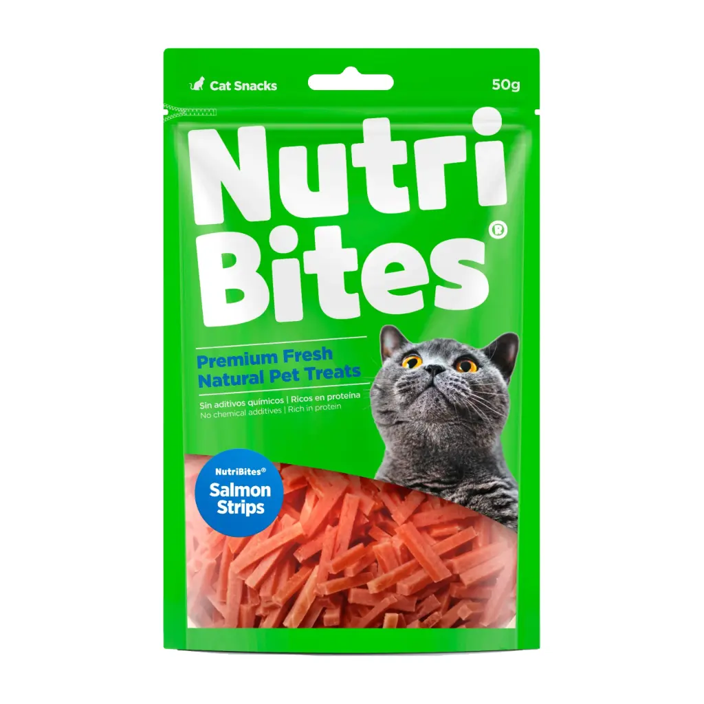 NutriBites salmon strips 50 gr