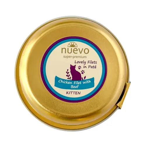 Nuevo gatito filete pollo con carne de res 85 gr