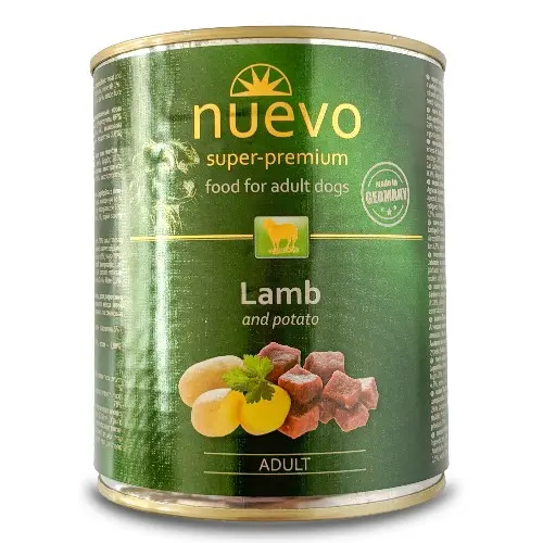 Nuevo perro adulto cordero y papas