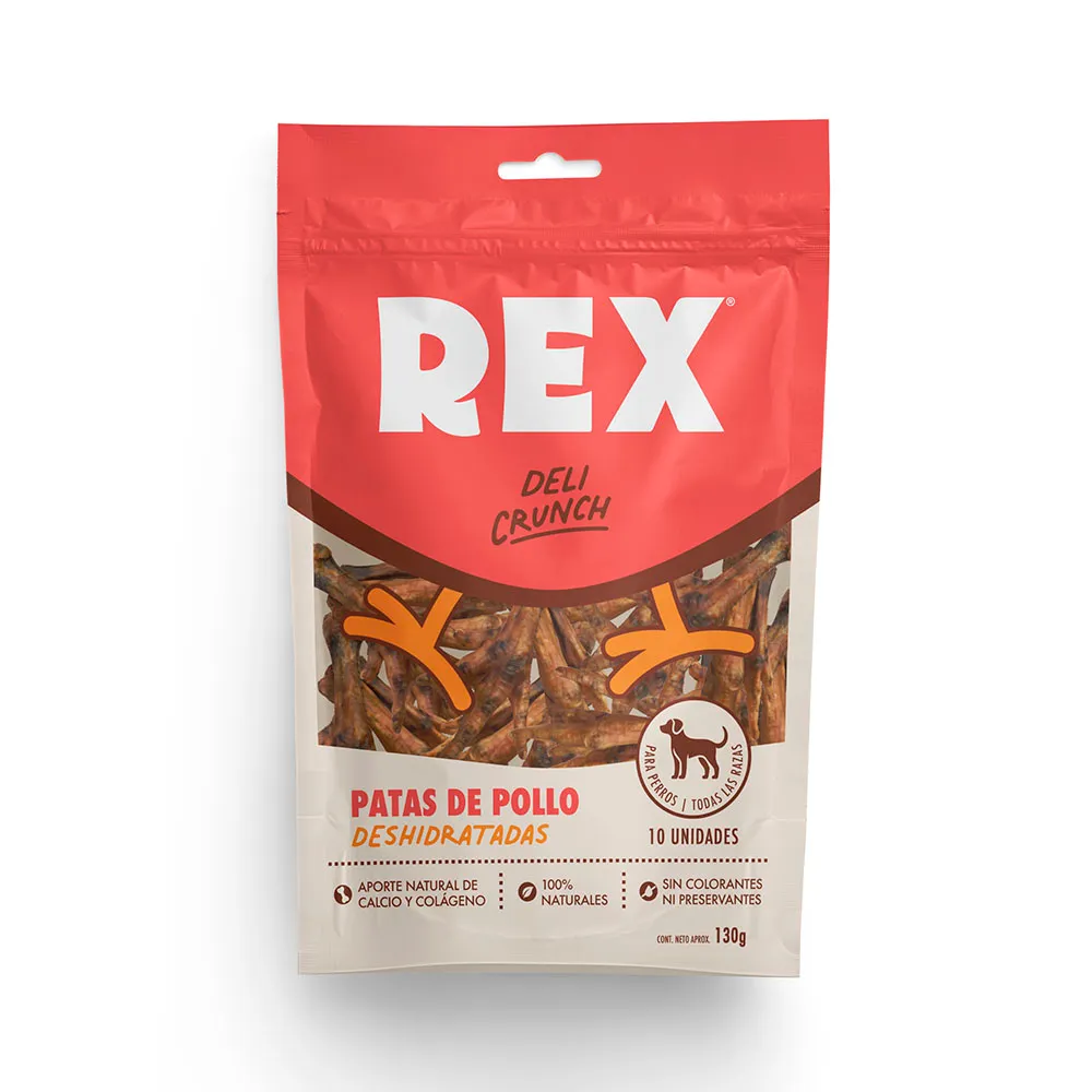 Rex deli crunch patas deshidratadas 10 und