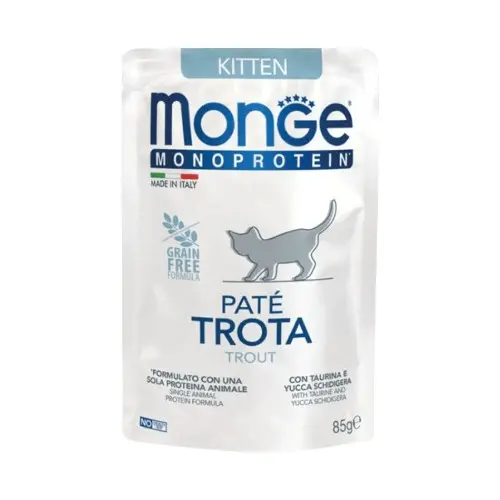 Monge feline kitten monoprotein trucha 85 gr