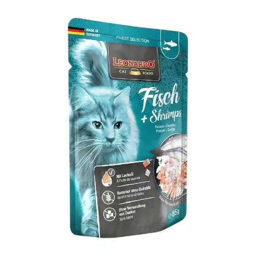 Leonardo pescado camarones 85 gr
