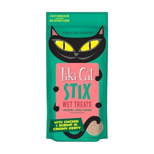 Tiki Cat Stix treats chicken & shrimp mousse x 6 sticks 