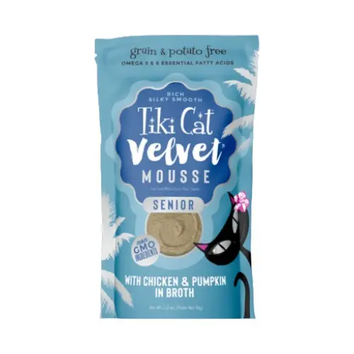 Tiki Cat velvet mousse senior chicken & pumpkin in broth 80 gr