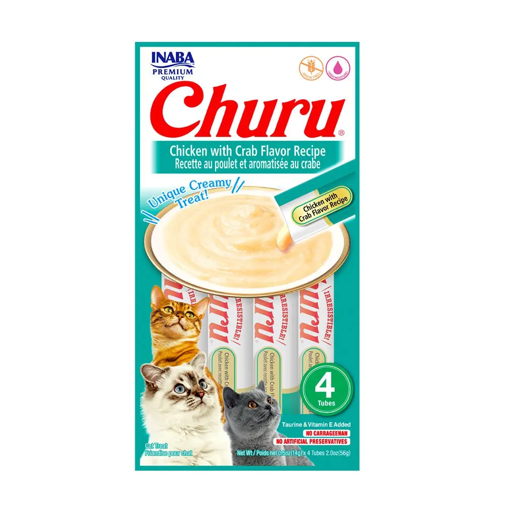 Churu gato sabor pollo con cangrejo 60 gr