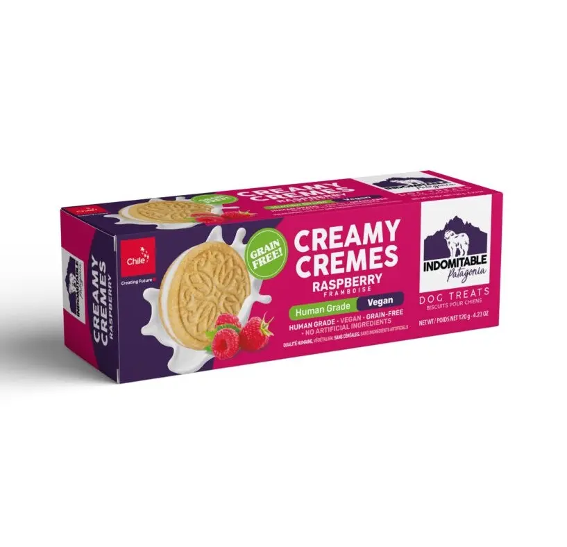 Indomitable rellena de crema libre de granos sabor frambuesa caja 120 gr