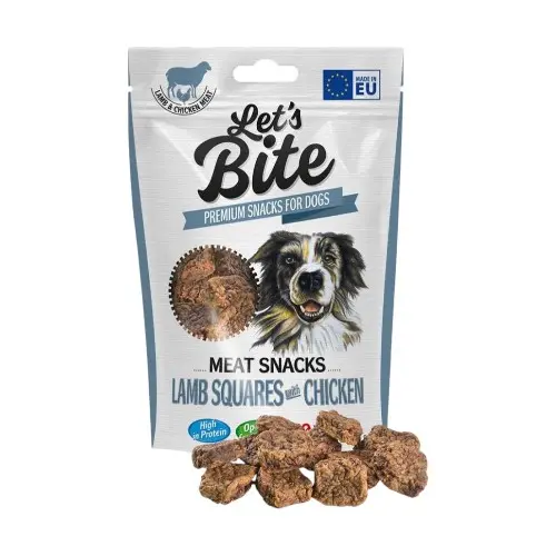 Brit lets bite meat snacks lamb squares with chicken 80 gr