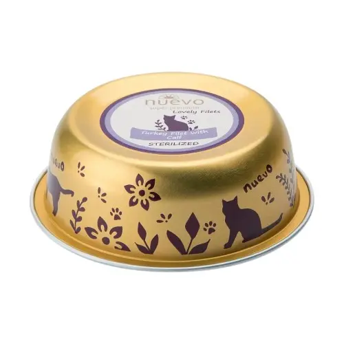 Nuevo gato adulto sterelized filete pavo con ternera 85 gr
