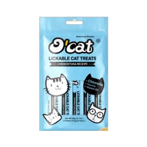 O'cat lickable cat treats chicken/tuna recipe 60 gr