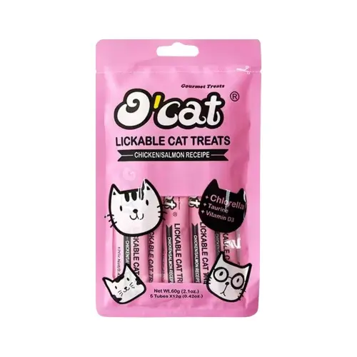 O'cat lickable cat treats chicken/salmon recipe 60 gr