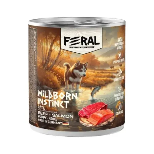 Feral Puppy Wildborn Instinct pate Carne con Salmon