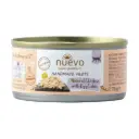 Nuevo gato adulto handmade natural filete de pollo con cubos de huevo 70 gr