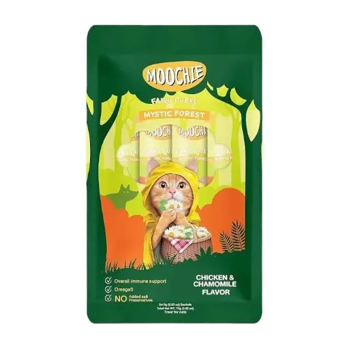 Moochie gato lickable pollo con manzanilla