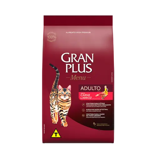 Gran plus menu gato adulto carne y arroz