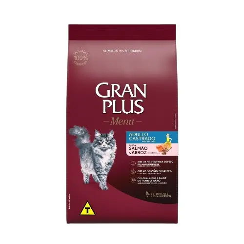 Gran plus menu gato adulto castrado salmon y arroz