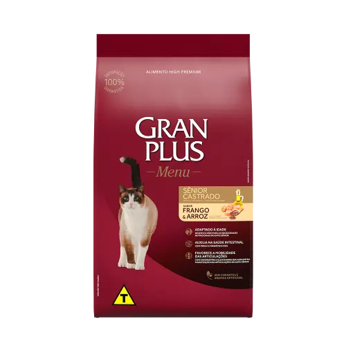 Gran plus menu gato senior castrado pollo y arroz