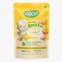 Moochie gato creamy broths con pollo y calabaza 40 gr