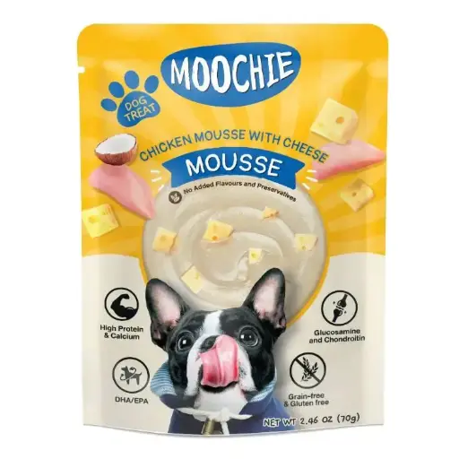 Moochie mousse perro benefits - pollo con queso 85 gr