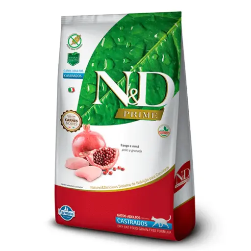 N&d prime feline castrado pollo y granada