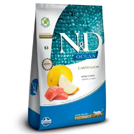 N&d prime feline castrado salmon con melon
